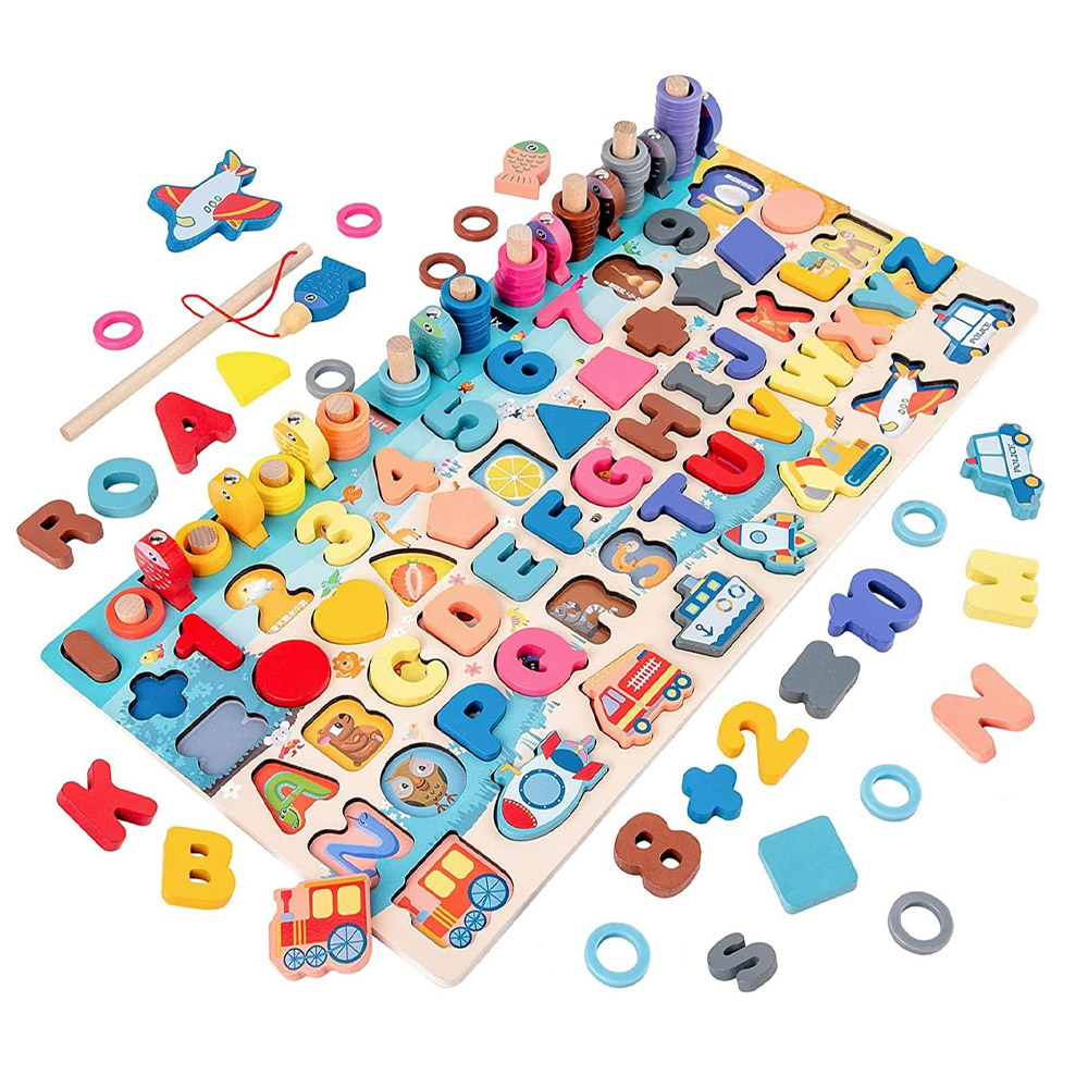 TABLERO DIDACTICO CON ENCAJES ALFA NUMERICO 135 PIEZAS - 3