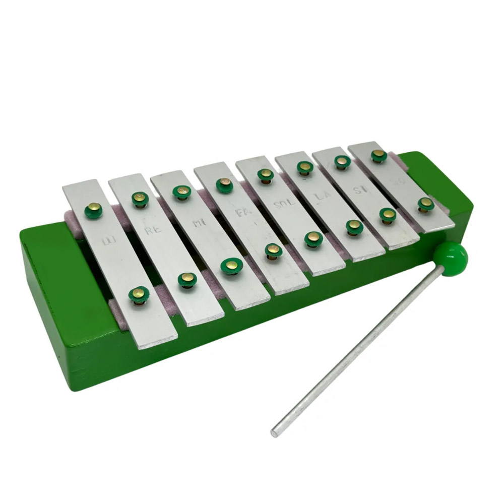 XILOFONO INFANTIL 8 NOTAS MUSICALES VERDE - 2
