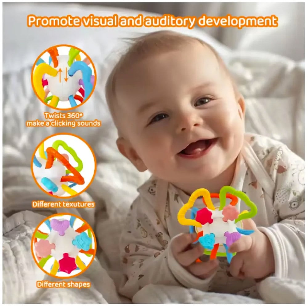 SONAJERO MORDEDOR DE SILICONA BOLA SENSORIAL BABY - 2