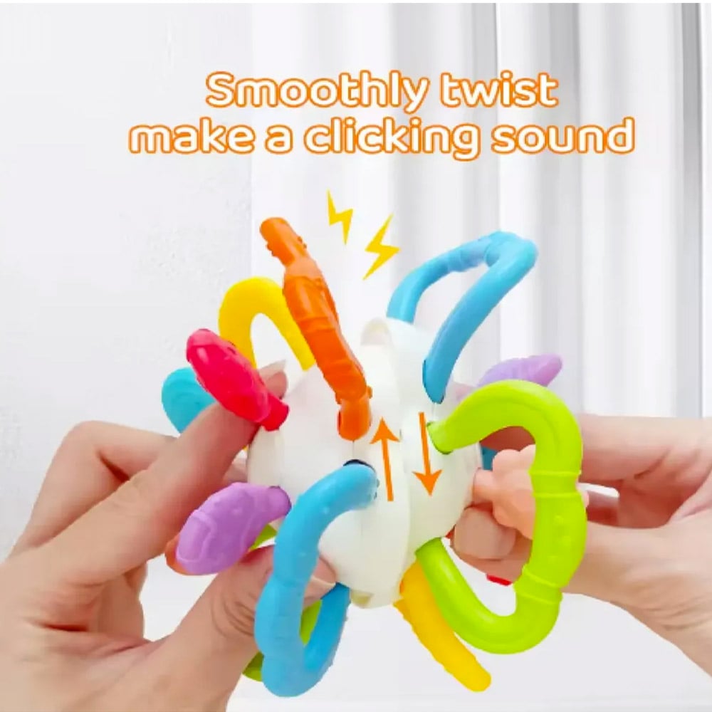 SONAJERO MORDEDOR DE SILICONA BOLA SENSORIAL BABY - 4