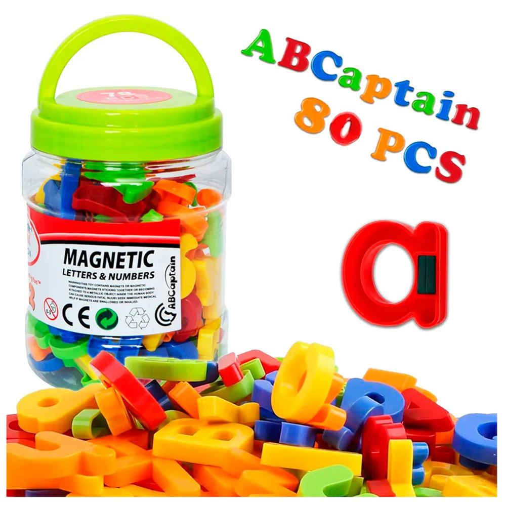 JUEGO LETRAS Y NÚMEROS IMANTADOS PARA NIÑOS 80 PIEZAS - 4