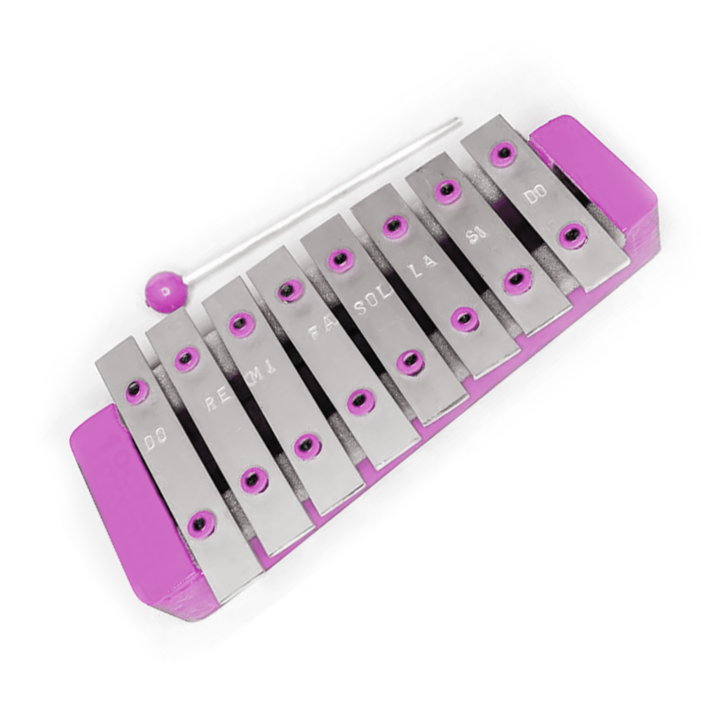 XILOFONO INFANTIL 7 NOTAS MUSICALES ROSADO - 1