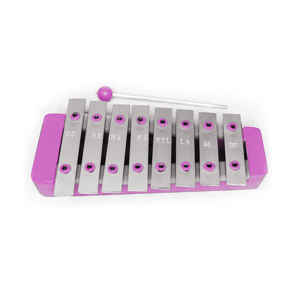 XILOFONO INFANTIL 7 NOTAS MUSICALES ROSADO - 3