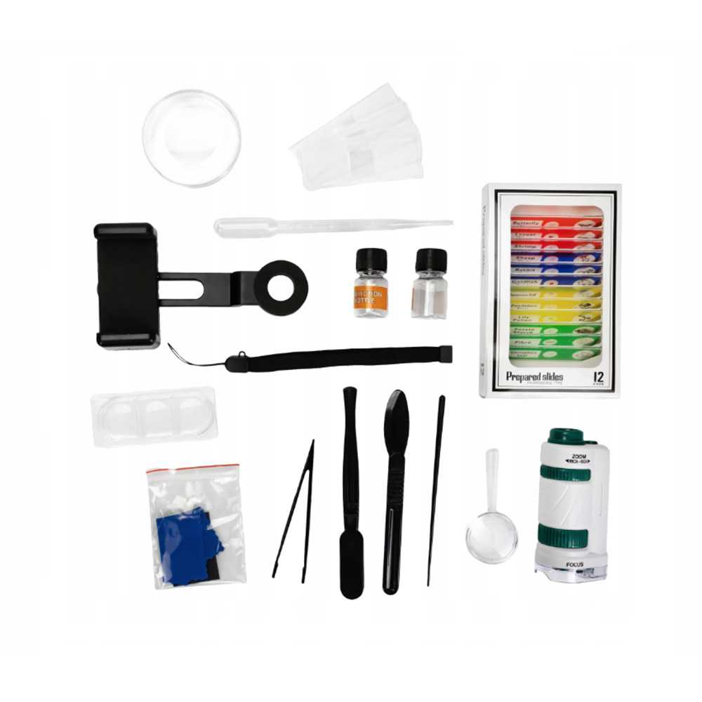 KIT LABORATORIO MICROSCOPIO PORTÁTIL CIENCIA EDUCATIVO - 2