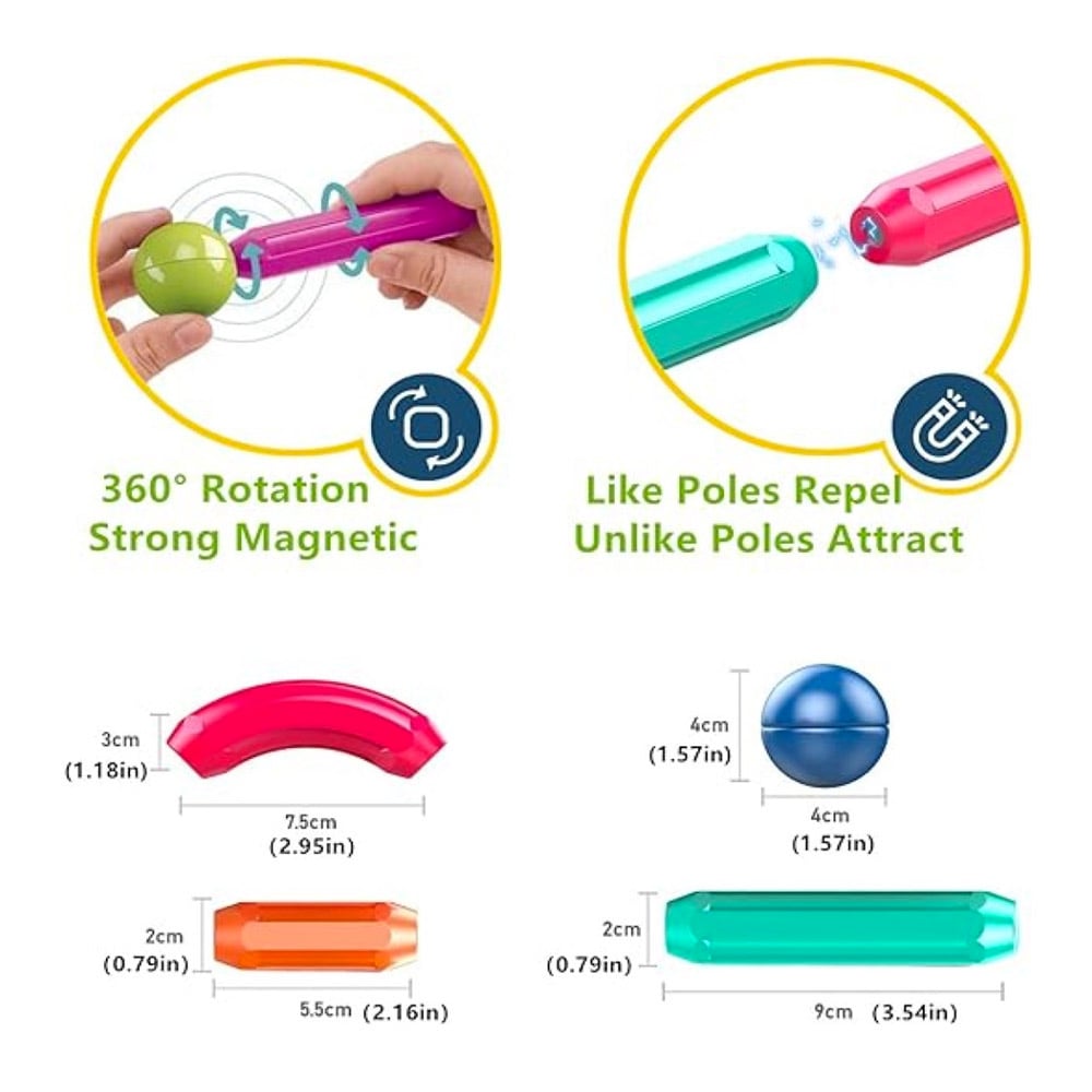 38 PIEZAS DE BLOQUES MAGNETICOS CONSTRUCCION CREATIVA NIÑOS - 3