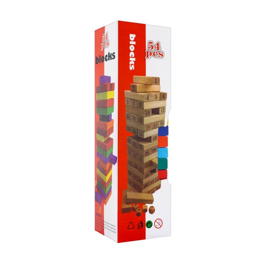 JENGA A COLORES 54 PIEZAS JUEGO EDUCATIVO YENGA JUEGO MESA - 2