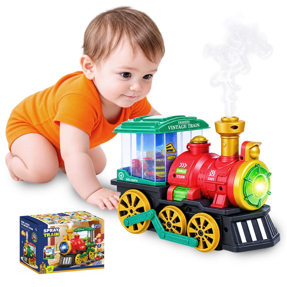 JUGUETE DE TREN ELÉCTRICO CON LUCES HUMO Y SONIDO - 1