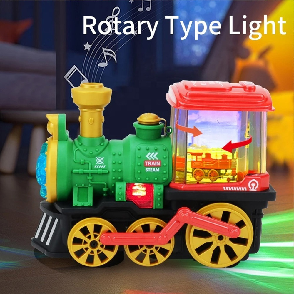 JUGUETE DE TREN ELÉCTRICO CON LUCES HUMO Y SONIDO - 3