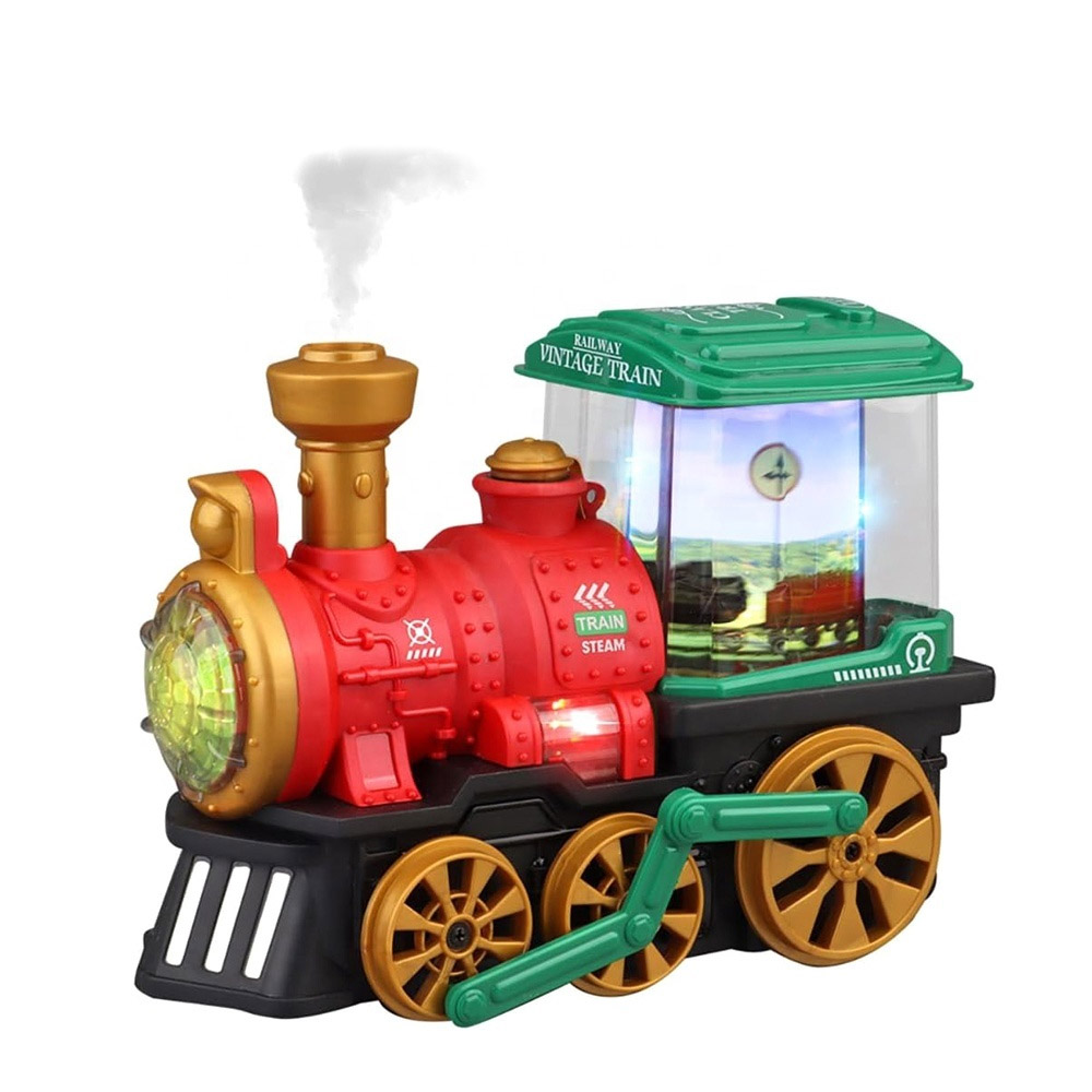 JUGUETE DE TREN ELÉCTRICO CON LUCES HUMO Y SONIDO - 5