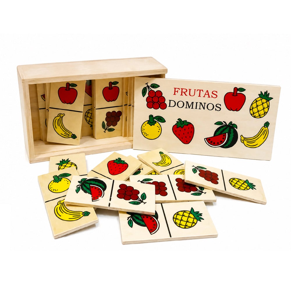 DOMINO INFANTIL DIDACTICO EN MADERA FRUTAS - 1