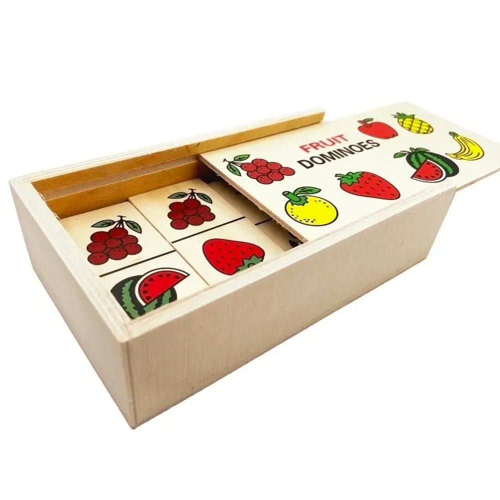 DOMINO INFANTIL DIDACTICO EN MADERA FRUTAS - 2