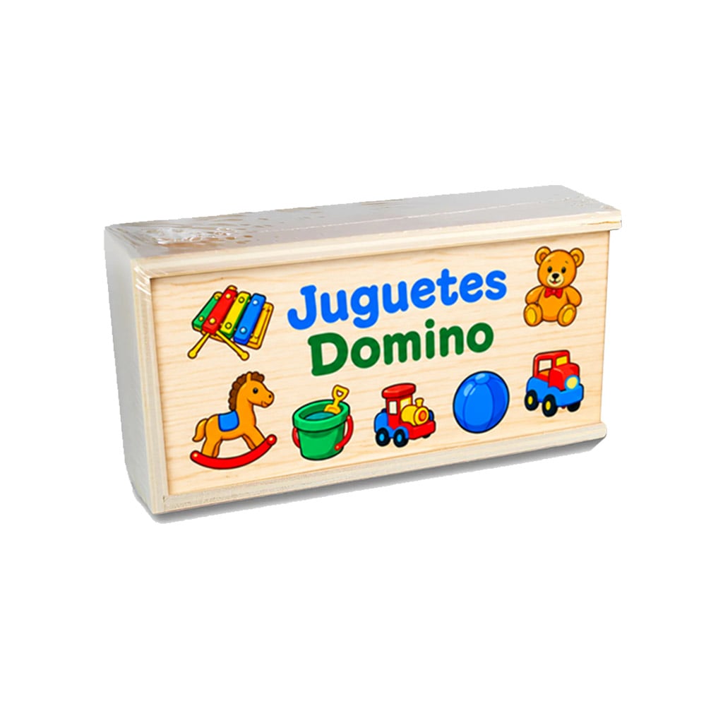 DOMINO DIDACTICO EN MADERA JUGUETES 28 PZAS - 2