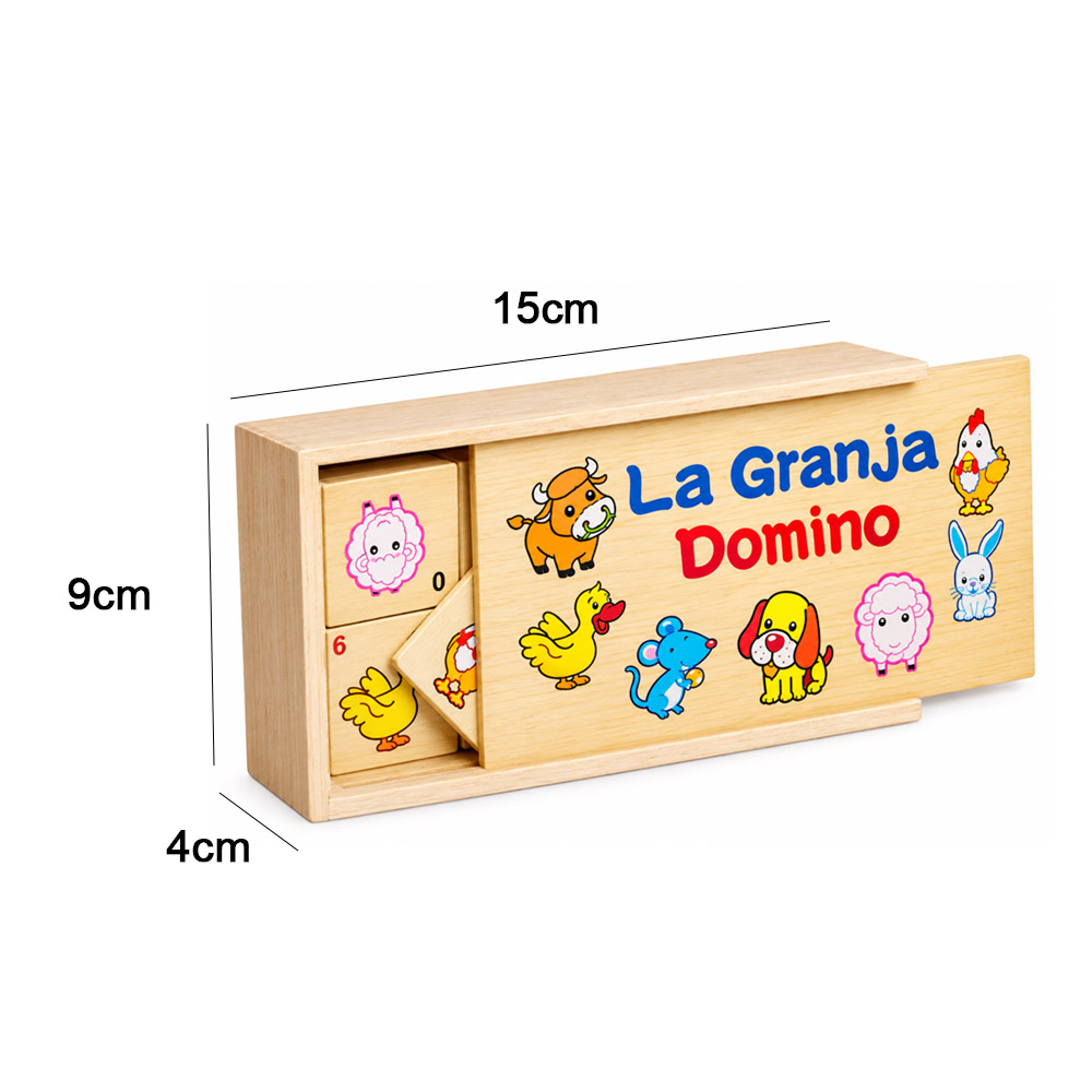 DOMINO DIDACTICO EN MADERA LA GRANJA 28 PZAS - 2