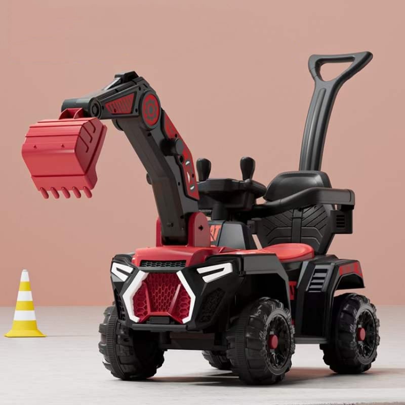 CARRO GUIADOR A BATERÍA NIÑOS 6V EXCAVADOR - 2