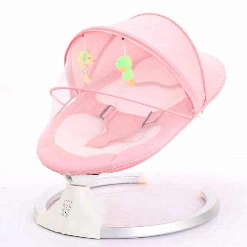 MECEDORA ELECTRICA BEBES CON CONTROL REMOTO ROSADO - 1