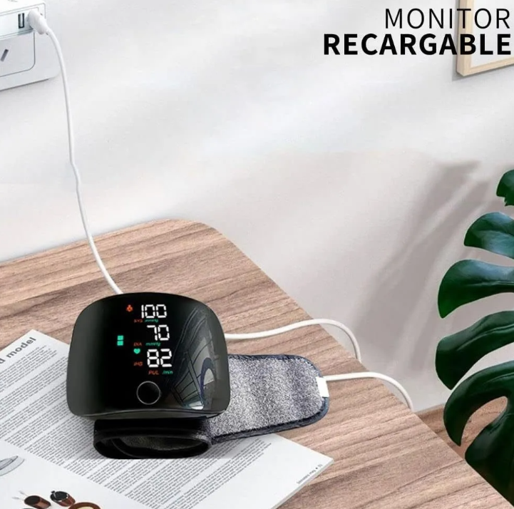 TENSIÓMETRO DIGITAL MEDIDOR DE PRESIÓN ARTERIAL RECARGABLE PANTALLA LED - 3