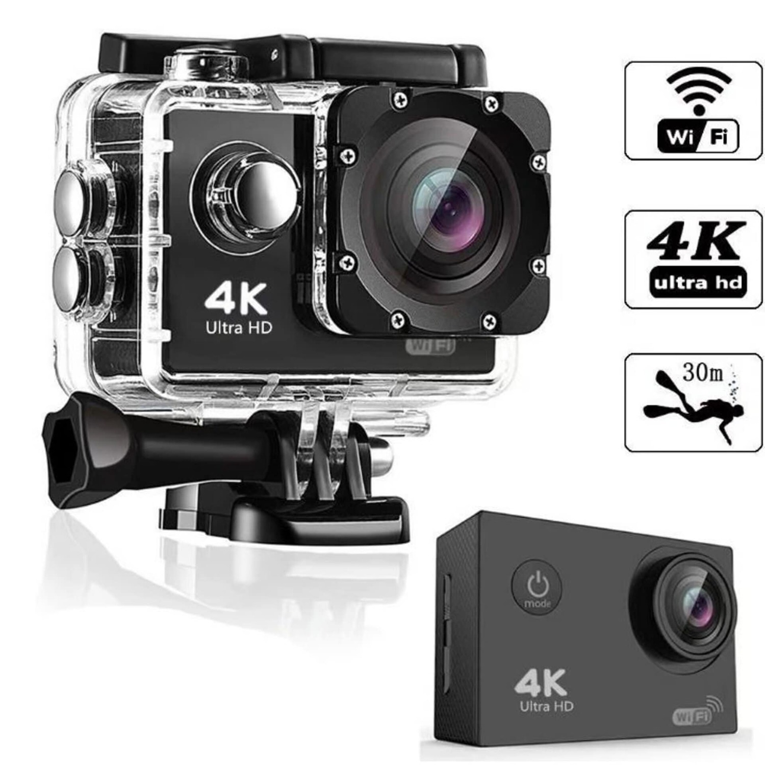 CÁMARA DEPORTIVA DE ACCIÓN 4K ACUÁTICO - 3