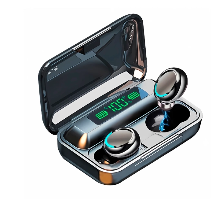 AUDÍFONOS INALÁMBRICOS BLUETOOTH CON POWER BANK F9 - 1