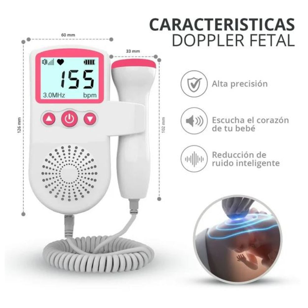 MONITOR FETAL DOPPLER ULTRASONIDO BEBÉ LATIDOS - 1