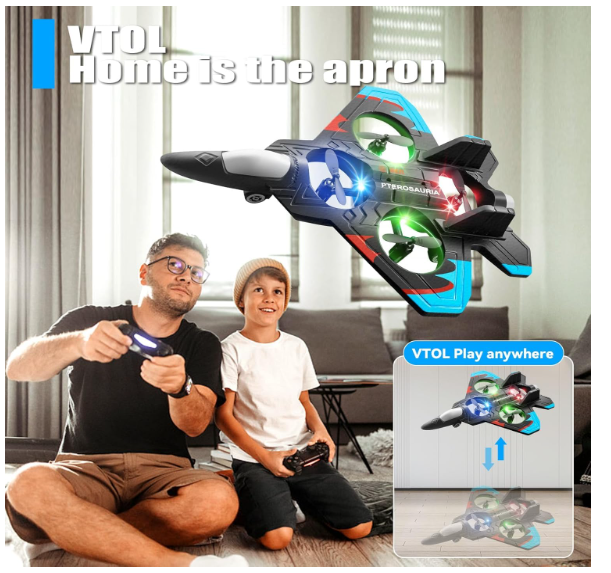 AVION DE COMBATE A CONTROL REMOTO BATERIA RECARGABLE USB MINI DRON MODELO AVION DE GUERRA - 3