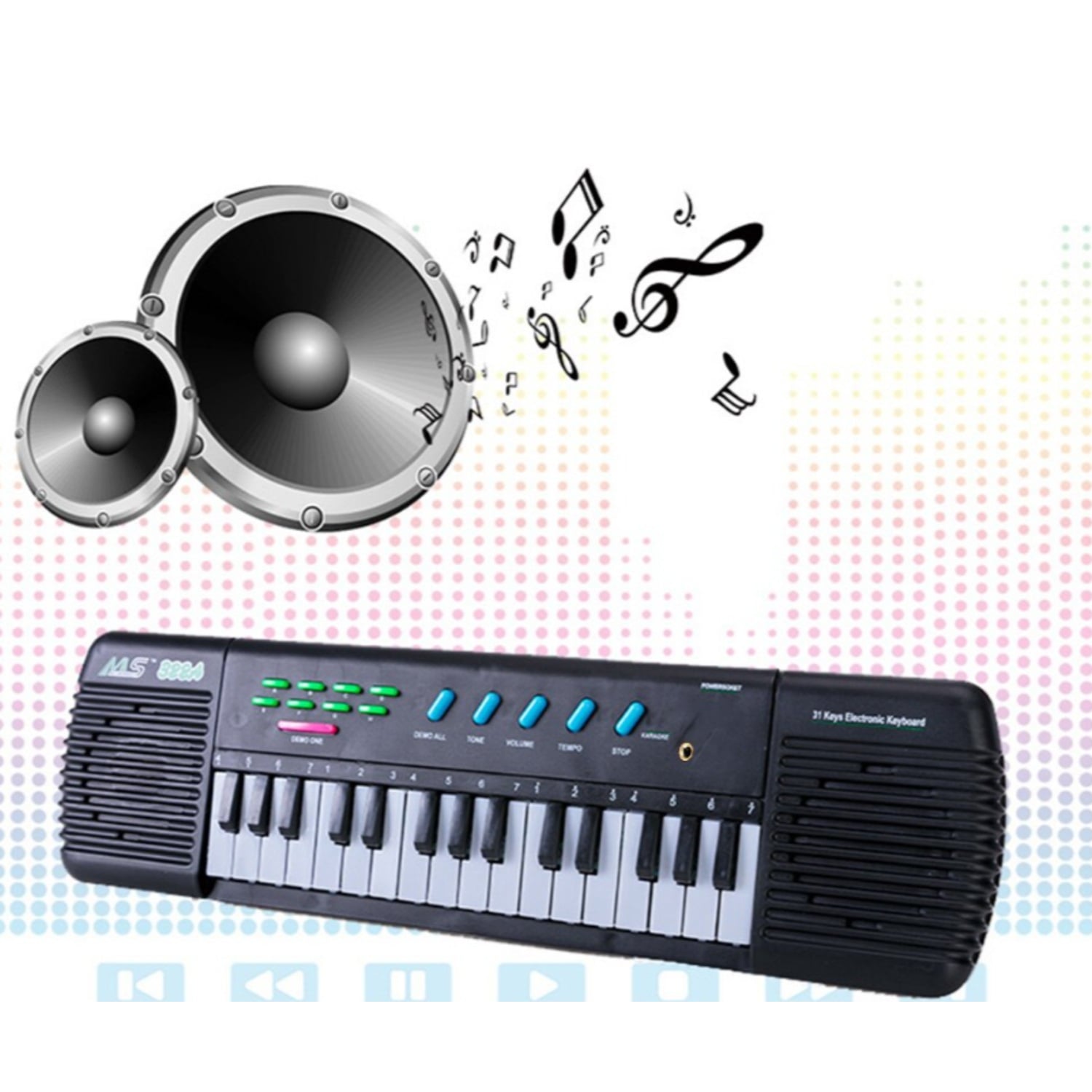 MINI PIANO ELECTRONICO PARA NIÑOS 31 TECLAS CON MICROFONO - 1