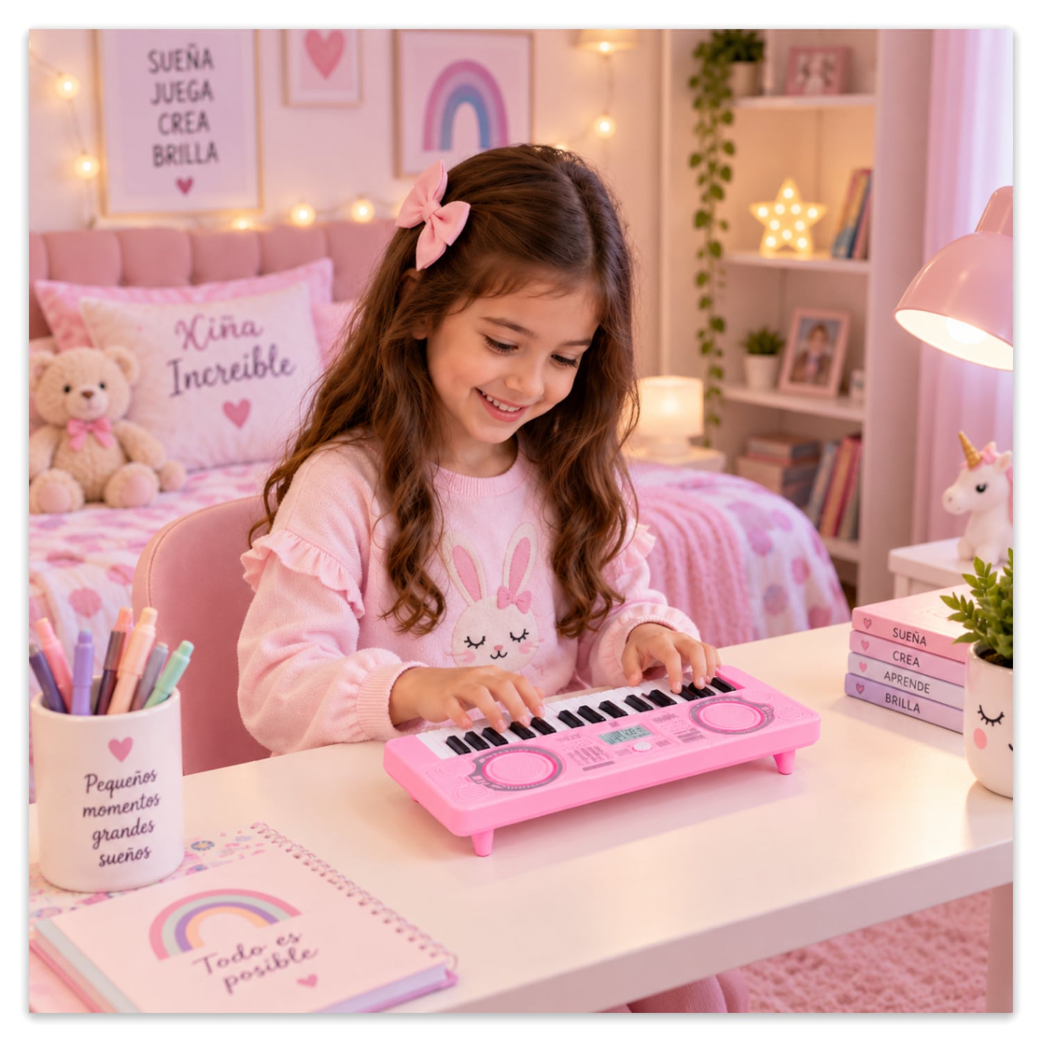 MINI PIANO ELECTRONICO PARA NIÑAS Y NIÑOS  37 TECLAS DIVERTIDAS - 1