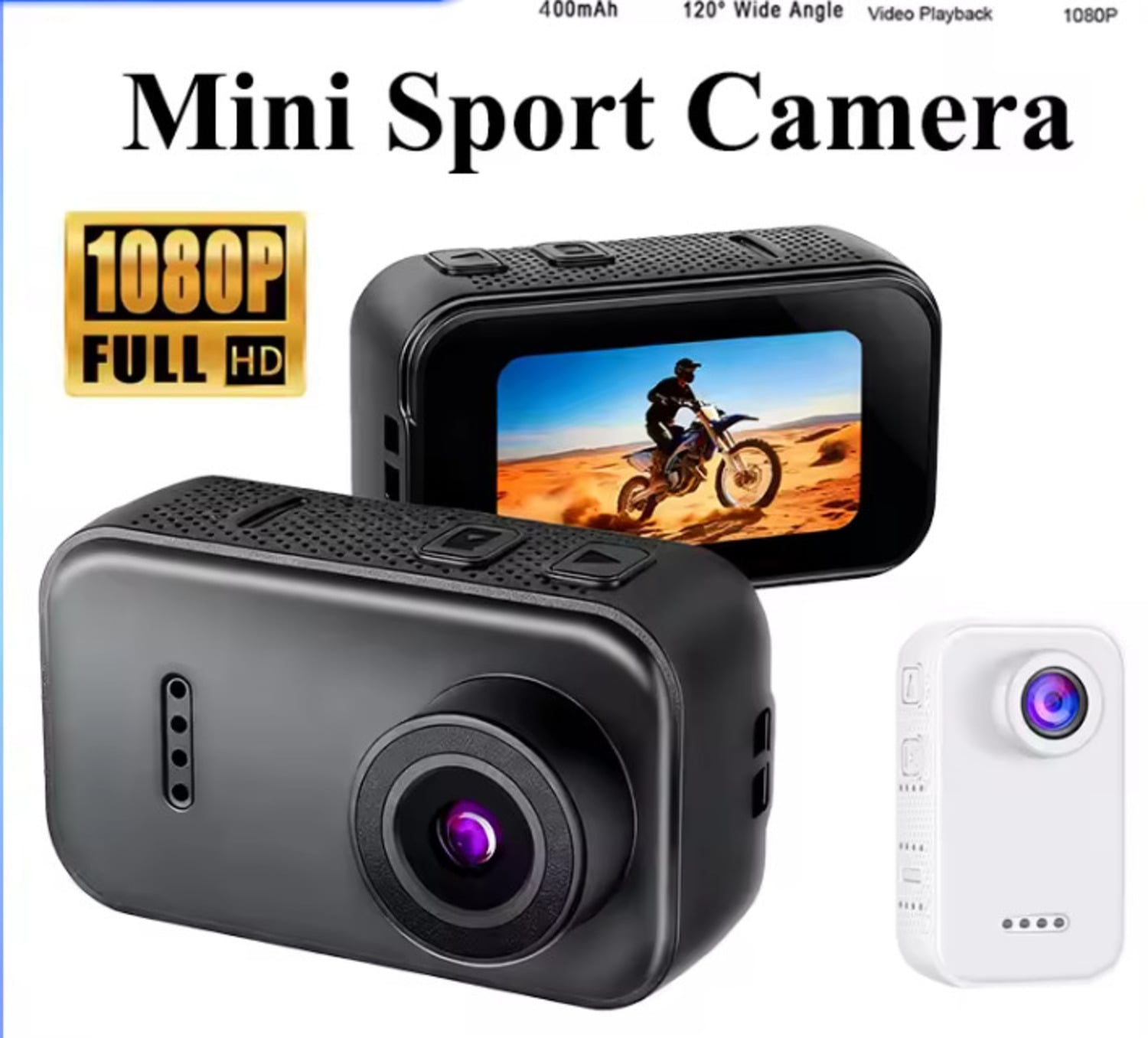 CÁMARA DEPORTIVA IMANTADA POV PORTÁTIL CON PANTALLA INTEGRADA CON COLLAR - 3