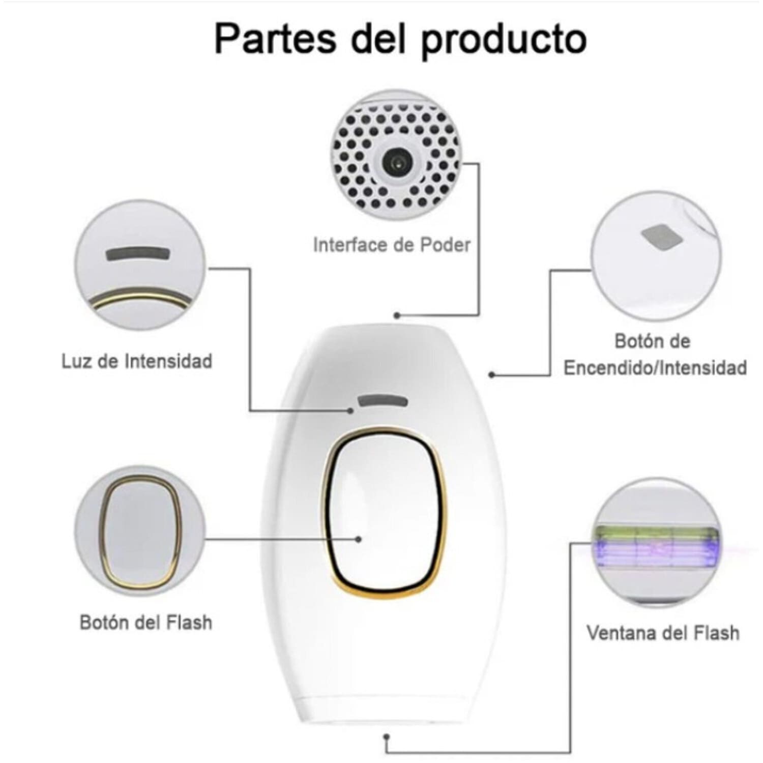 DEPILADOR MUJER LASER PERMAMENTE SIN DOLOR PROFESIONAL - 4