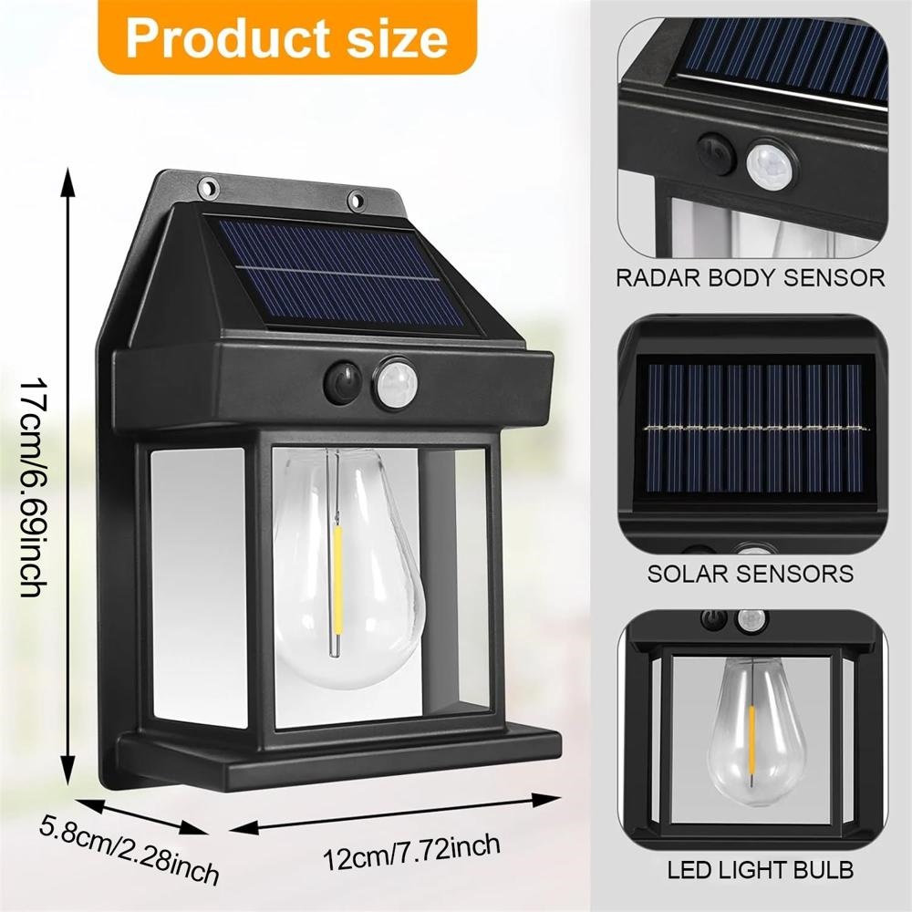 LAMPARAS SOLAR CON PANEL Y SENSOR MOVIMIENTO SET 2 - 2