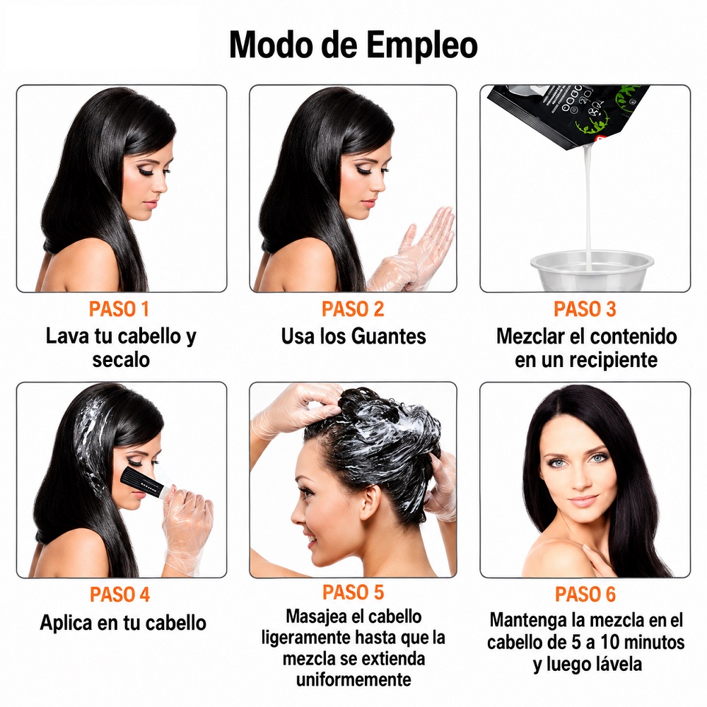 SHAMPOO BLACK HAIR PINTA CANAS 100 SACHETS - 3