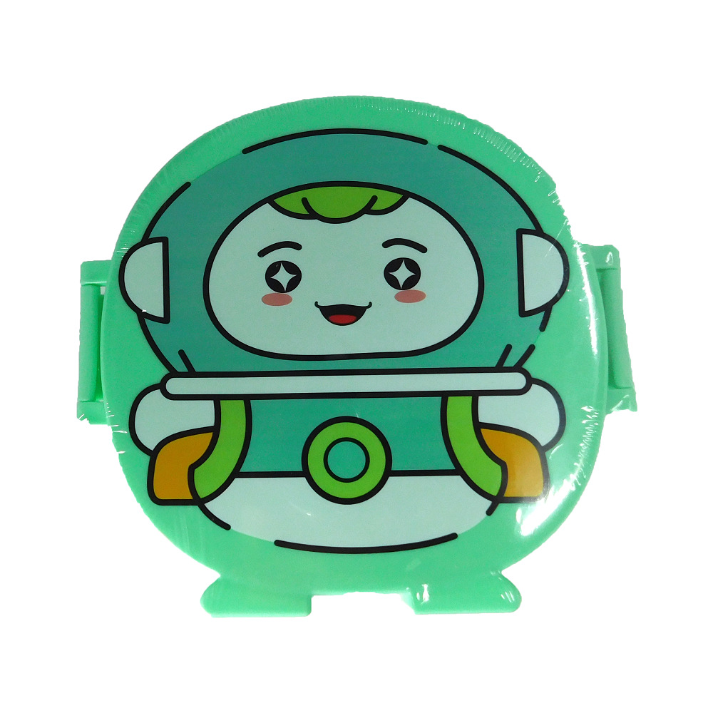 SET DE 2 TAPERS KAWAII DE 3 COMPARTIMENTOS CON TAPA Y CUBIERTO - 1