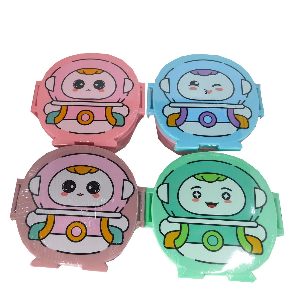 SET DE 2 TAPERS KAWAII DE 3 COMPARTIMENTOS CON TAPA Y CUBIERTO - 2