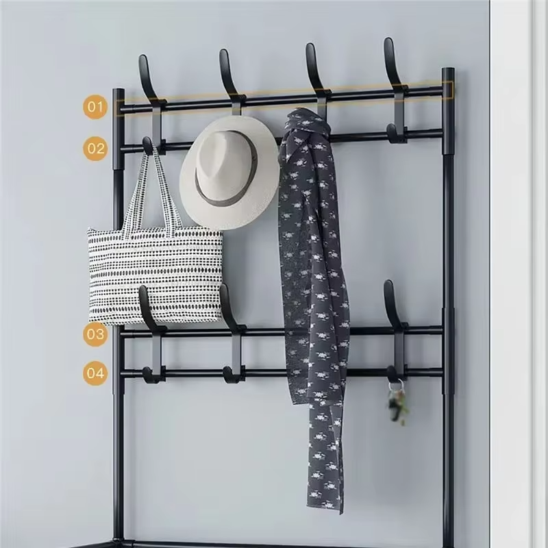 ZAPATERA CON PERCHERO ORGANIZADOR DE 5 NIVELES 171CM ALTO - 2