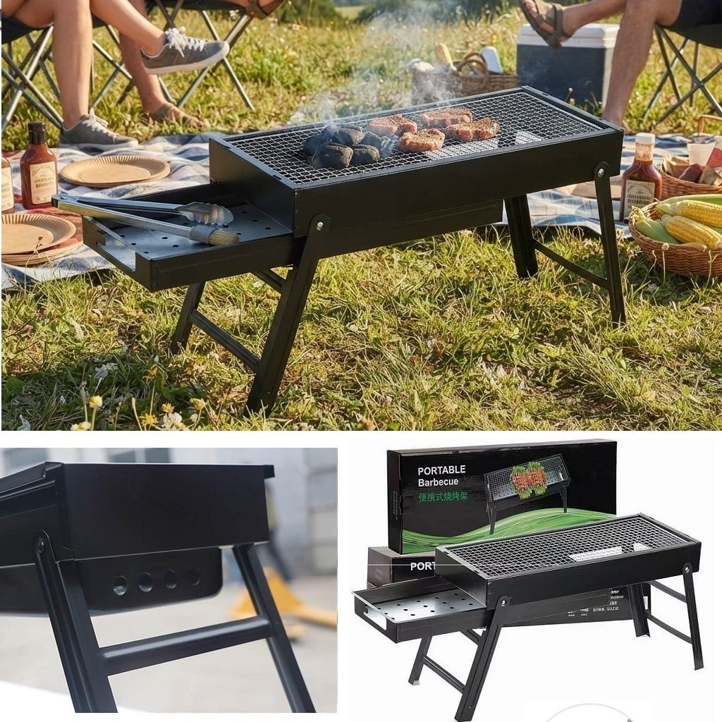 PARRILLA PORTÁTIL PLEGABLE MODELO DESKTOP BBQ - 1
