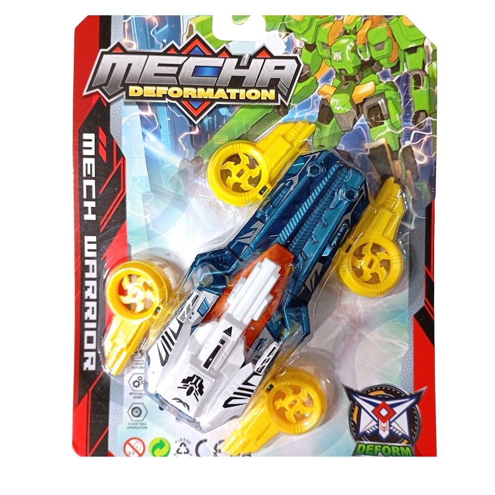 JUGUETE TRANSFORMER ROBOT VEHICULO AZUL - 1