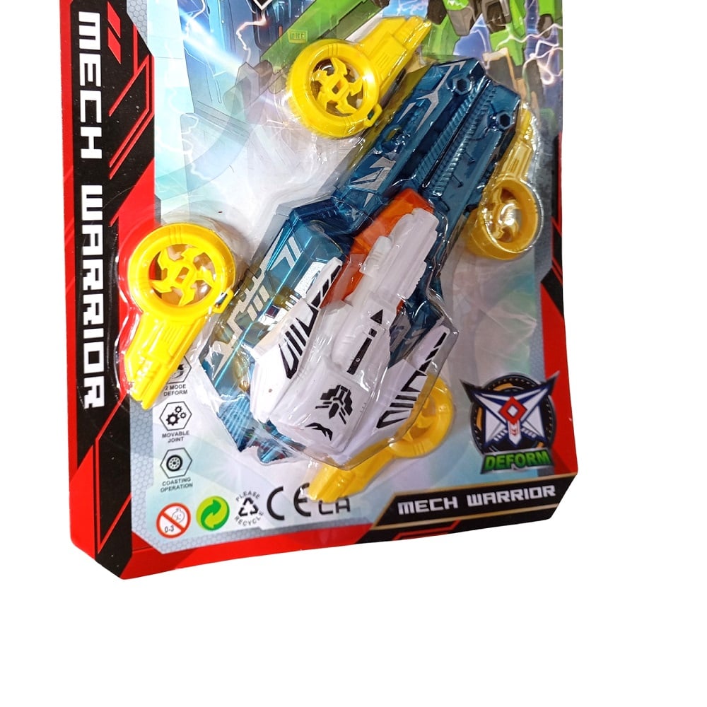 JUGUETE TRANSFORMER ROBOT VEHICULO AZUL - 2