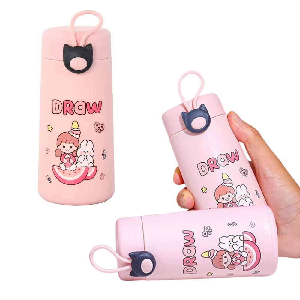 SET DE 3 BOTELLAS CON TAPA 300ML TOMATODO PARA BEBIDAS CELESTE - 1