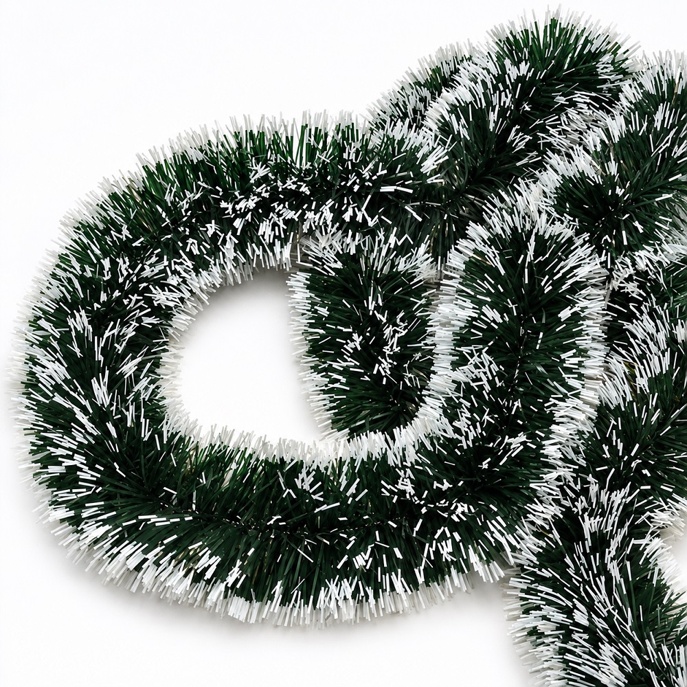 SET DE 5 GUIRNALDAS NAVIDENAS ADORNOS PARA ARBOL 3MTS X 12CM VERDE - 2