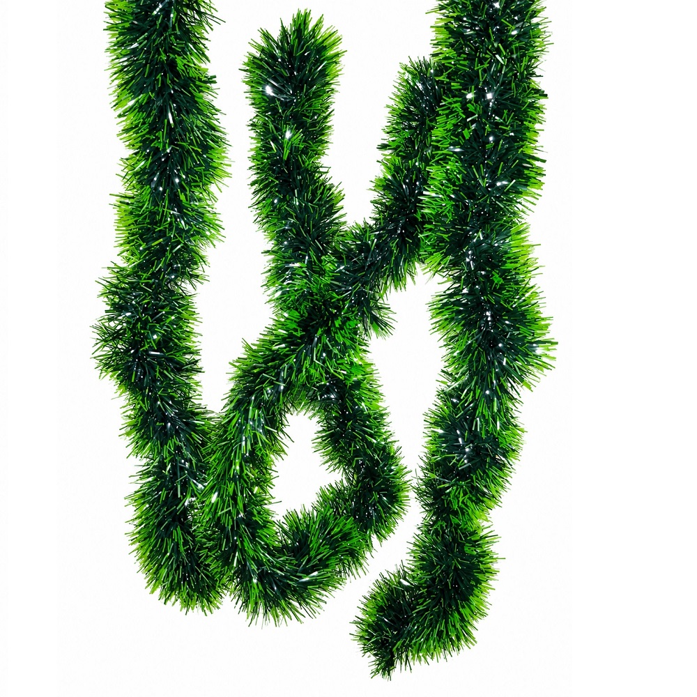 SET DE 6 GUIRNALDAS NAVIDEÑAS 270CM X 9CM ADORNOS PARA ARBOL DE NAVIDAD JASPEADO - 3