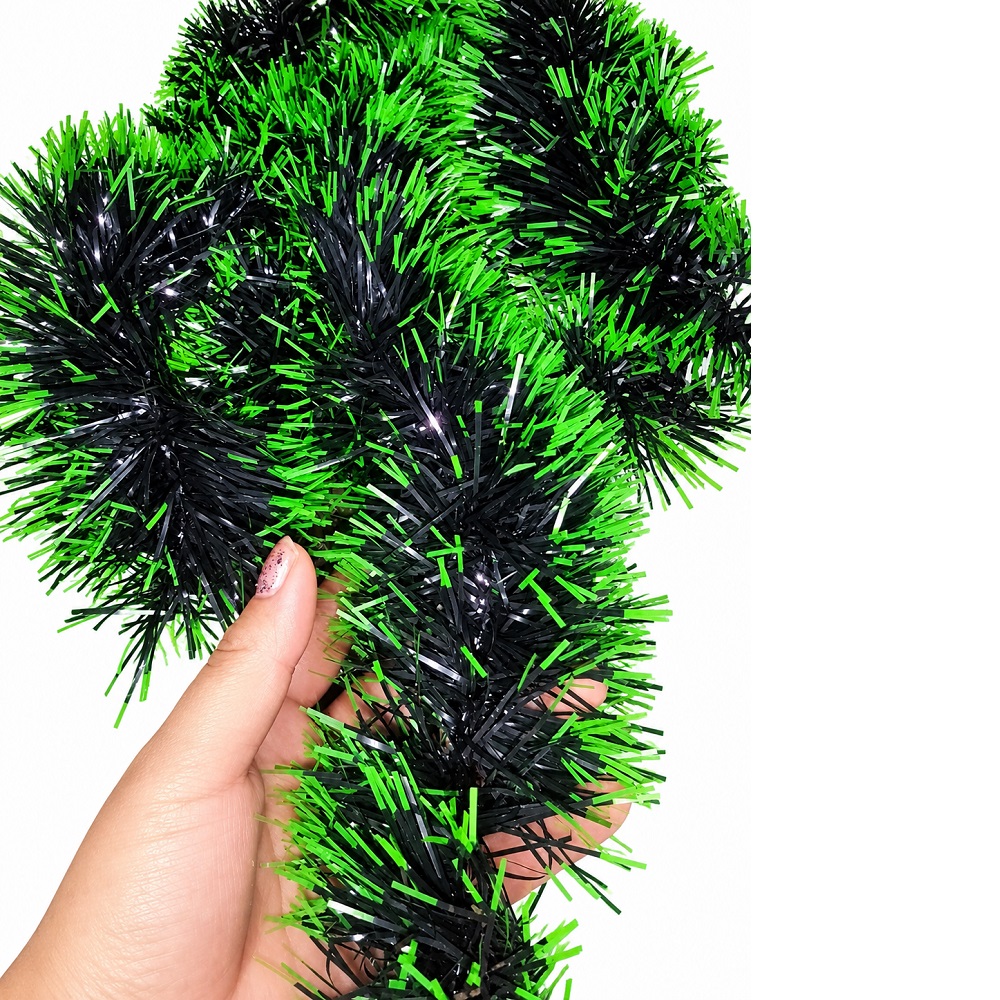 SET DE 6 GUIRNALDAS NAVIDEÑAS 270CM X 9CM ADORNOS PARA ARBOL DE NAVIDAD JASPEADO - 4