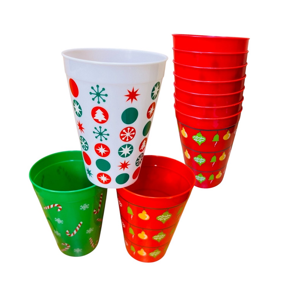 SET DE 12 VASOS NAVIDEÑOS CHOCOLATADA 350ML - 2