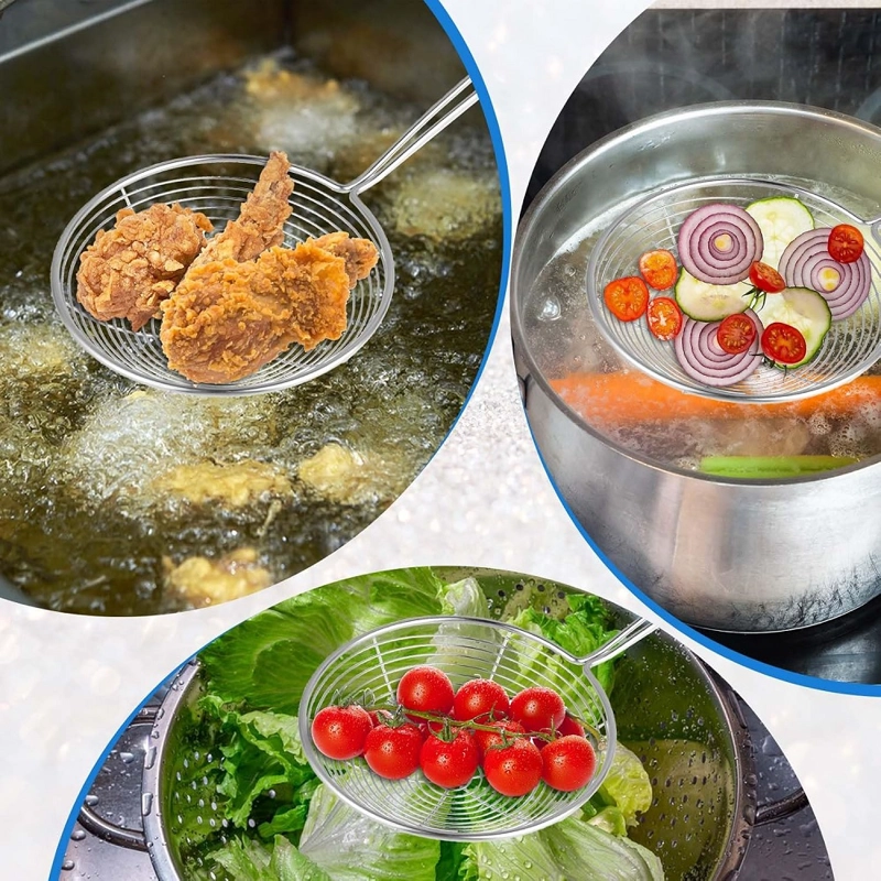 ESPUMADERA ESCURRIDOR DE ACEITE O VERDURAS ACERO INOXIDABLE - 2