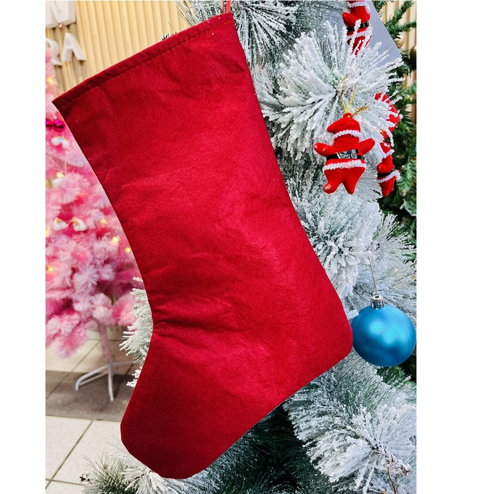 SET DE 3 CALCETIN NAVIDEÑO BOTAS 36CM PARA COLGAR EN LA CHIMENEA O ENTRADA - 3