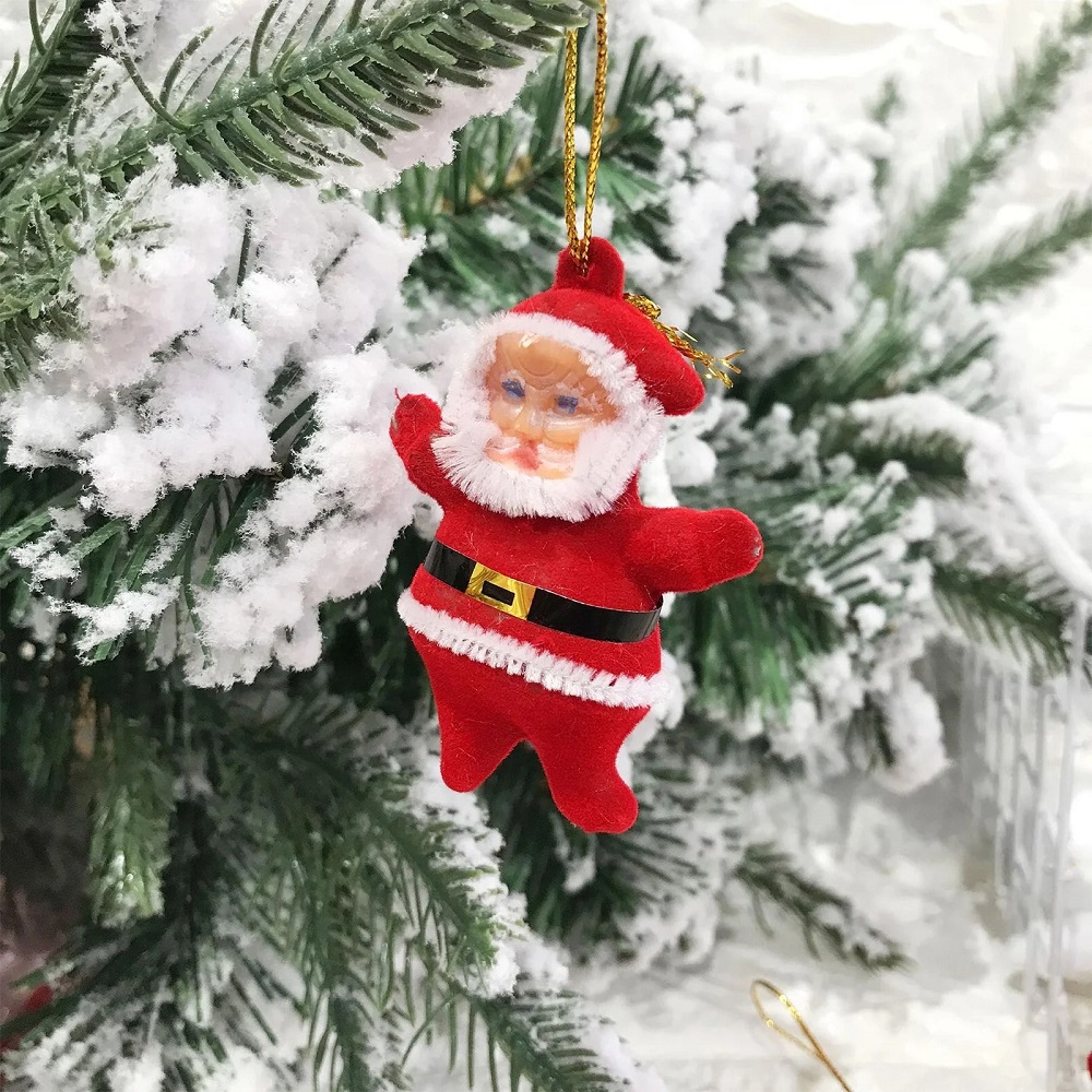 6 Bolsas de Mini Santas Adornos Navideños Muñequitos de papa Noel para Colgar - 4