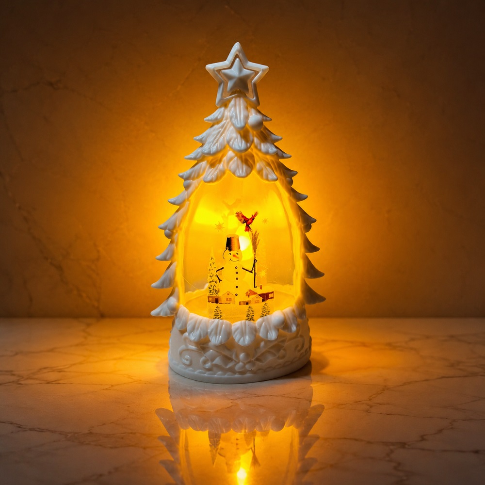 SET DE 5 FAROLITOS NAVIDEÑOS ARBOLITOS CON ESTRELLA COLGANTES CON LUCES - 2