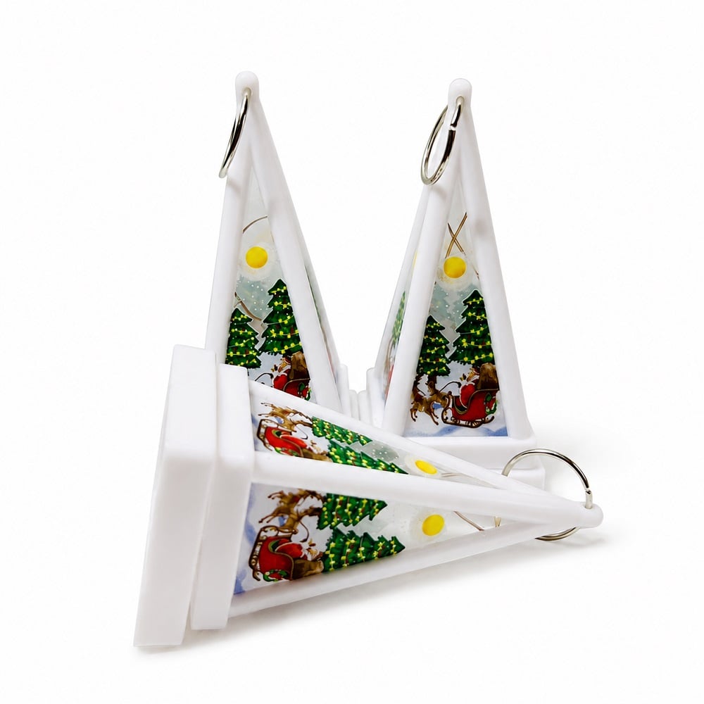 SET DE 5 FAROLITOS NAVIDEÑOS A PILAS COLGANTES CON LUZ ÁMBAR BLANCO - 2