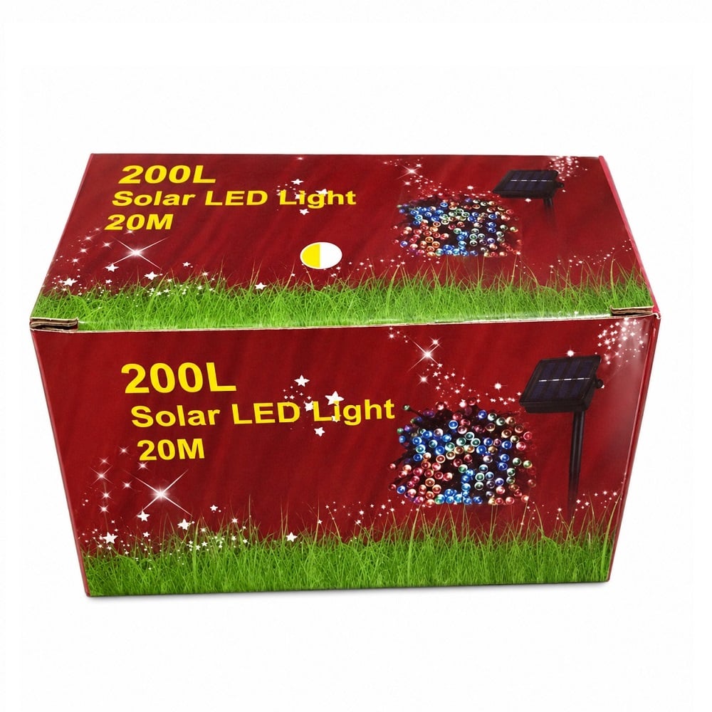 TIRA DE LUCES LED SOLARES 20 METROS 200L AMBAR - 5
