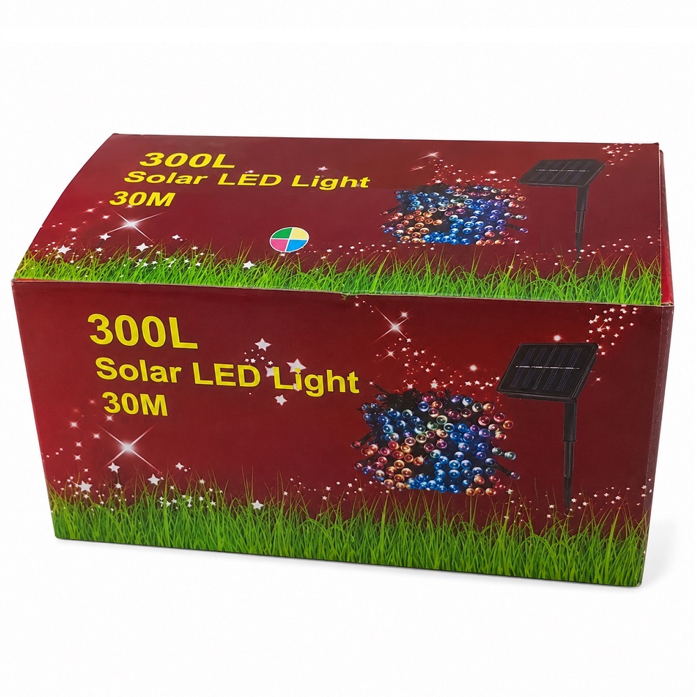 TIRA DE LUCES LED SOLARES 30 METROS 300L MULTICOLOR - 3
