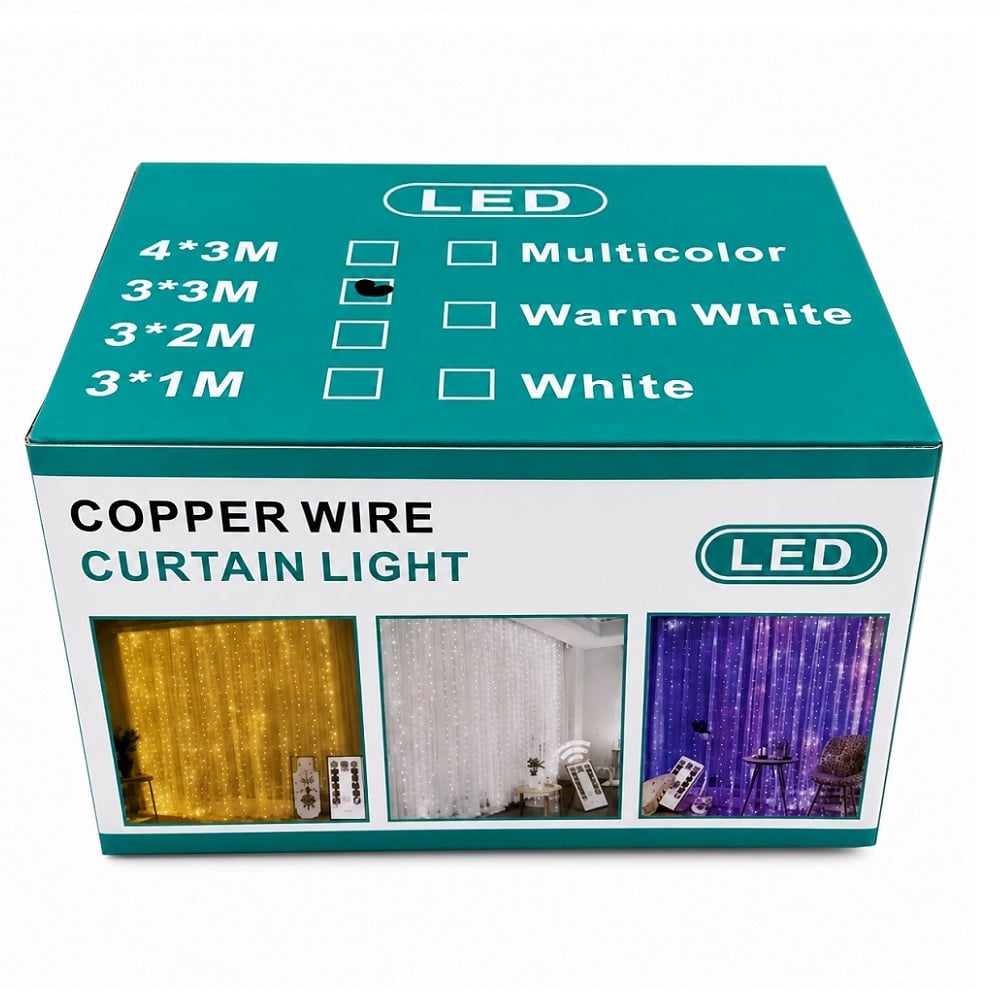 CORTINA DE LUCES LED CASCADA HADA CON ENTRADA USB CON CONTROL - 5
