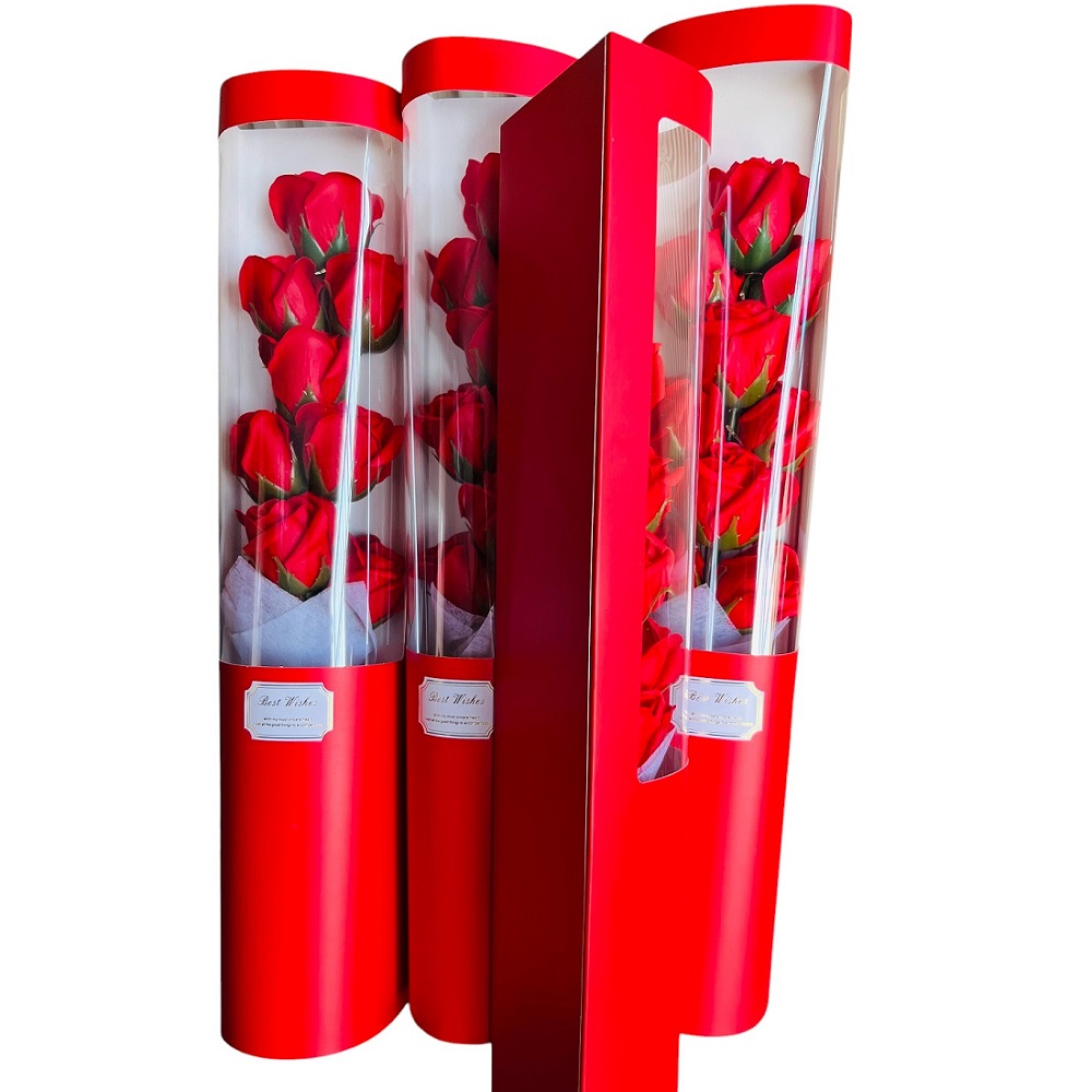 RAMO DE ROSAS CON LUCES LED PETALOS DE JABON - 3